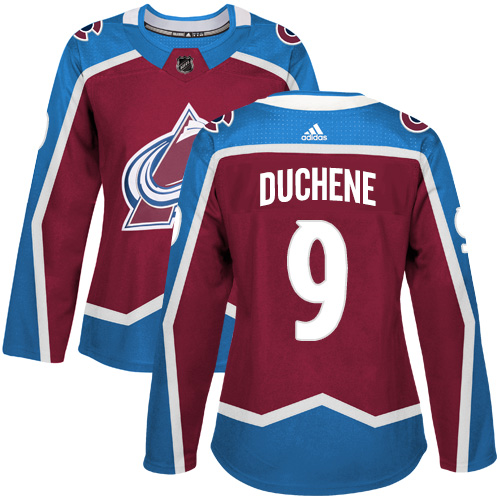 Adidas Avalanche #9 Matt Duchene Burgundy Home Authentic Women's Stitched NHL Jersey - Click Image to Close